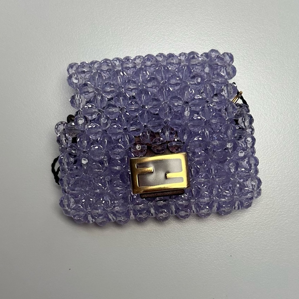 FENDI micro baguette - beaded with chain